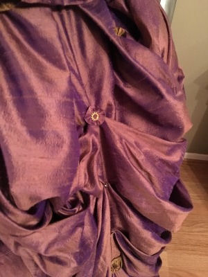 wedding dress drape deatil